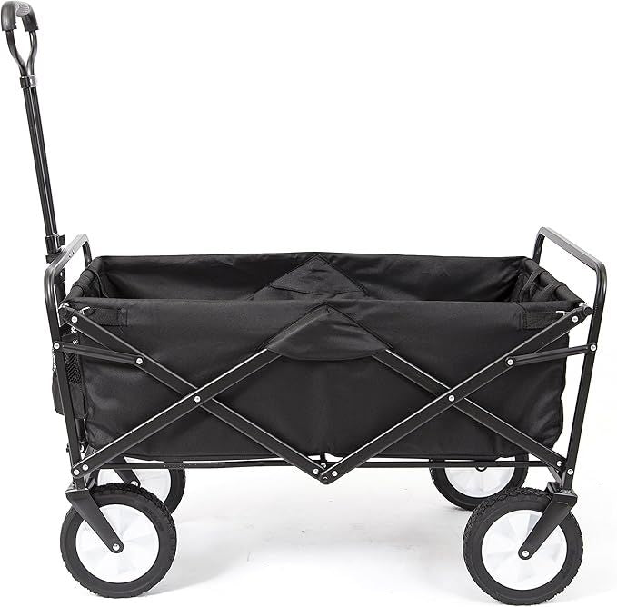 Collapsible Folding Outdoor Utility Wagon, Black
